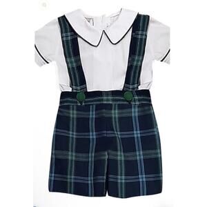 Marco & Lizzy Holiday Plaid Short Set 2 Pieces Boys Sz 4T NWT